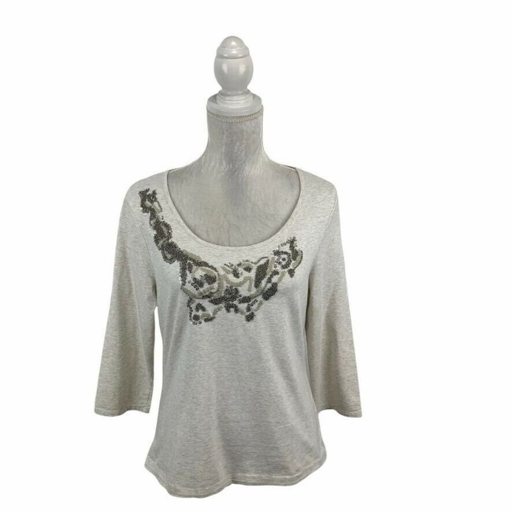 Coldwater Creek‎ Beaded Top Embroidered Embellished
